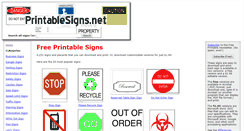 Desktop Screenshot of printablesigns.net