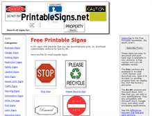 Tablet Screenshot of printablesigns.net